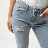 Thumbnail for your product : River Island Womens Light blue denim Amelie super skinny jeans