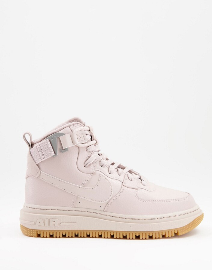Nike Air Force 1 High Utility 3.0 sneaker boots in fossil stone/pearl white  - ShopStyle