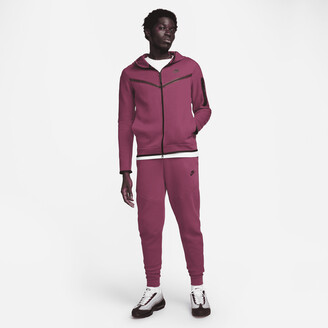 Nike Men's Sportswear Tech Fleece Full-Zip Hoodie in Red - ShopStyle