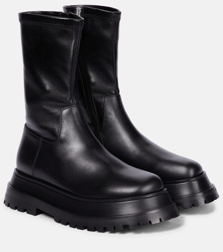burberry leather ankle boots