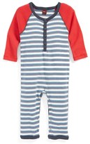 Thumbnail for your product : Tea Collection 'Bicoastal' Stripe Henley Romper (Baby Boys)
