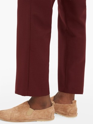 Edward Crutchley Wool-blend Straight-leg Trousers - Burgundy