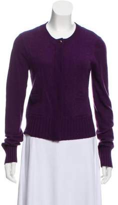 Diane von Furstenberg Lightweight Wool-Blend Cardigan Purple Lightweight Wool-Blend Cardigan