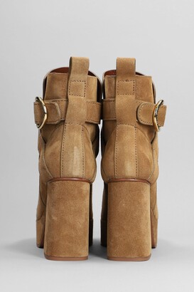 See by Chloe Lyna High Heels Ankle Boots In Leather Color Suede