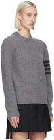 Thumbnail for your product : Thom Browne Grey Cashmere 4-Bar Sweater