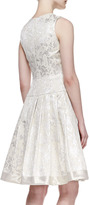 Thumbnail for your product : Carmen Marc Valvo Sleeveless Fit & Flare Cocktail Dress, Ivory