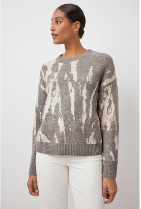 grey sweater with tie