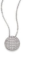 Thumbnail for your product : Adriana Orsini Pavé Sterling Silver Disc Pendant Necklace