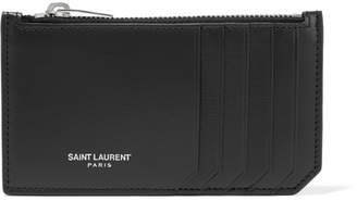 Saint Laurent Leather Cardholder - Black