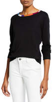 Thumbnail for your product : Splendid x Margherita Cashmere-Blend Sweater with Colorful Neckline