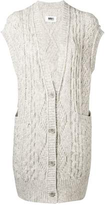 MM6 MAISON MARGIELA sleeveless knit cardigan