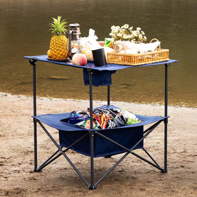 OuterSpa Folding Camping Table, Portable Outdoor Picnic Table
