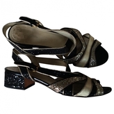 Thumbnail for your product : Miu Miu Silver Patent leather Sandals