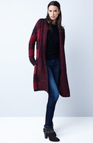 Thumbnail for your product : Lucky Brand Check Bouclé Cardigan