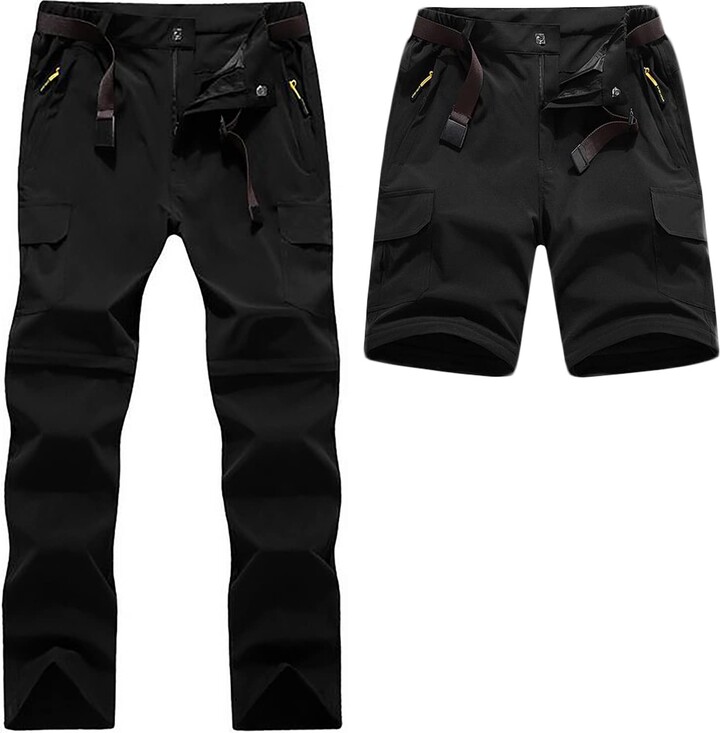 G&F Men Hiking Trousers Quick Dry Convertible Zip off Cargo Pants  Lightweight Breathable Waterproof Outdoor Fishing Work (Color : Black -  ShopStyle