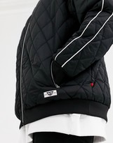 Thumbnail for your product : Duke king size quilted jacket with sleeve piping in black