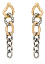 Thumbnail for your product : hum Diamond, 18kt Gold & Sterling-silver Drop Earrings - Silver Gold