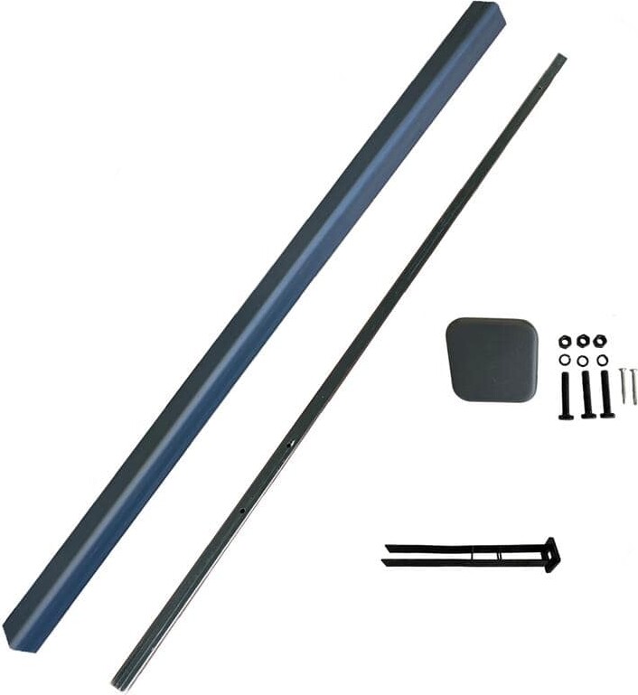 LH EP 3 in. x 3 in. x 6 ft. Gray Aluminum Alloy Inner Metal Fence Gate Post Kit for EP 44 in. x 62 in. Fence Gate Series