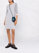 Thumbnail for your product : D-Exterior Fine Knit V-Neck Dress
