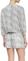 Thumbnail for your product : Joie Amara B Silk Snake-Printed Short Jumpsuit