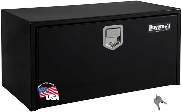Buyers Products 14 in. x 16 in. x 30 in. Gloss Black Steel Underbody Truck Tool Box