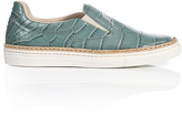 Thumbnail for your product : Maison  Margiela Embossed Leather Slip-Ons Gr. 36