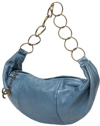 Chanel Powder Blue Lambskin Leather Crescent Chain Shoulder Bag (Authentic  Pre-Owned) - ShopStyle