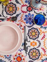 Thumbnail for your product : LES OTTOMANS Ikat 250cm X 150cm Cotton Tablecloth - Blue Print