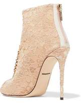 Thumbnail for your product : Dolce & Gabbana Embellished Lace Ankle Boots