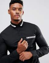 Thumbnail for your product : Love Moschino Shirt In Black With Jacquard Collar