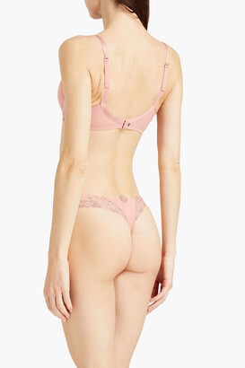 Simone Perele Embroidered tulle-trimmed jersey underwired bra