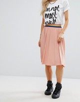 Thumbnail for your product : Noisy May Petite Pleated Skater Skirt With Contrast Waistband
