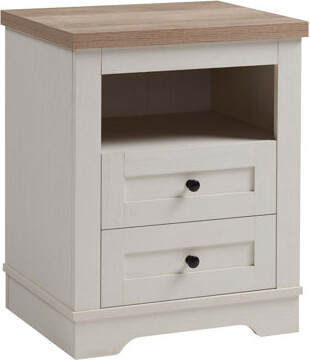Farmhouse Nightstand , End Table, Side Table With 2 Drawers Storage Cabinet, Farmhouse Design