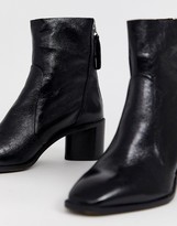 Thumbnail for your product : Office Achillies inlined leather mid heel ankle boot