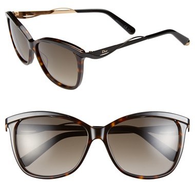 Christian Dior Women's Metal Eyes 2 57Mm Sunglasses - Dark Havana ...