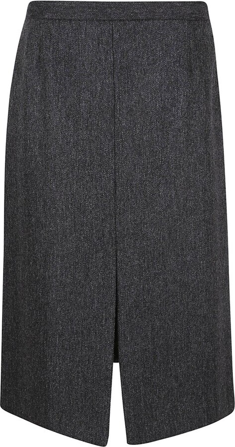 Dries Van Noten Slit Detailed Midi Skirt