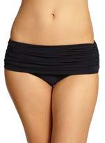 Thumbnail for your product : Norma Kamali Ruched Low-Rise Bikini Bottom