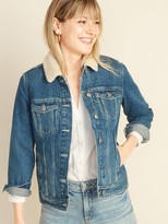 Thumbnail for your product : Old Navy Sherpa-Lined Jean Jacket For Women