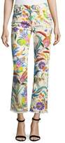 Thumbnail for your product : Etro Floral-Print Raw-Hem Jeans