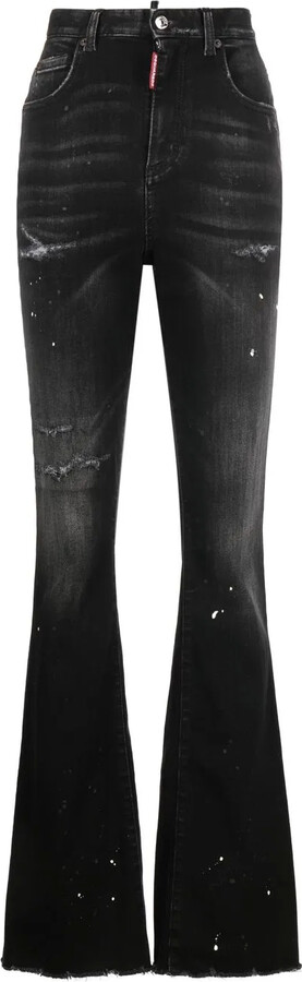 DSQUARED2 Distressed-Effect Flared Jeans