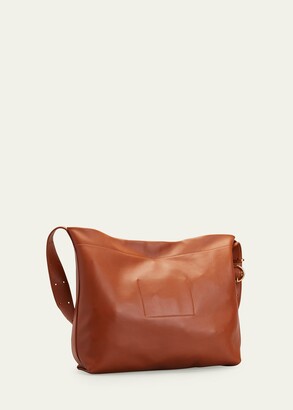 Jil Sander Sling Small Shopper Leather Shoulder Bag - ShopStyle