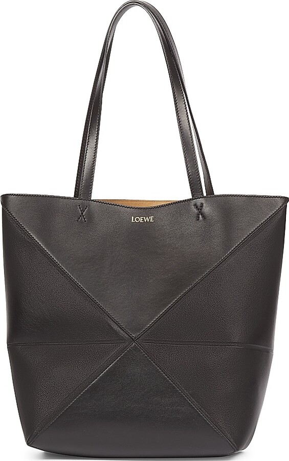 Loewe Women's Puzzle Shiny Leather Tote - Warm Desert