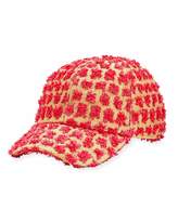 Thumbnail for your product : Federica Moretti Tom Frayed Canvas Baseball Cap, Pink