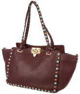 Thumbnail for your product : Valentino Small Rockstud Rolling Tote