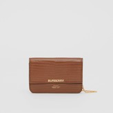 Thumbnail for your product : Burberry Embossed Deerskin Card Case with Chain Strap