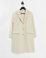 Thumbnail for your product : Helene Berman herringbone weave college coat in beige