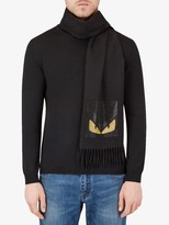 Thumbnail for your product : Fendi fringed micro stud Bag Bugs scarf