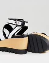Thumbnail for your product : Pull&Bear Black And White Wooden Wedge