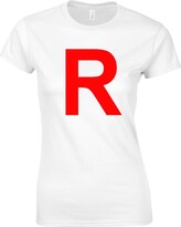Thumbnail for your product : Crown Designs R Team Rocket Logo Pocket Monsters Inspired Gift for Women & Teenagers Fitted T-Shirts Tops - White/L - 10/12