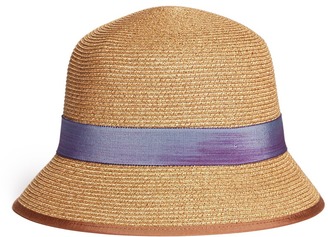 MY BOB 'Croisetekke' paper straw cloche hat